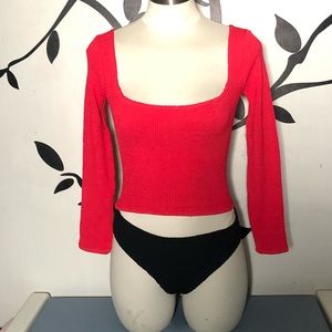 Vintage Hunza G Red Swimwear Top